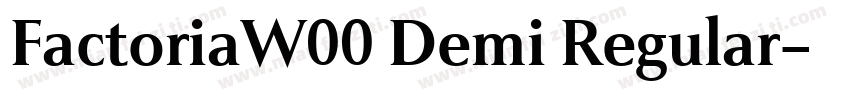 FactoriaW00 Demi Regular字体转换